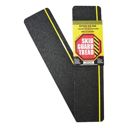 Skid Guard Skid Guard 6 in. W X 24 in. L Black/Yellow Stair Tread 67304